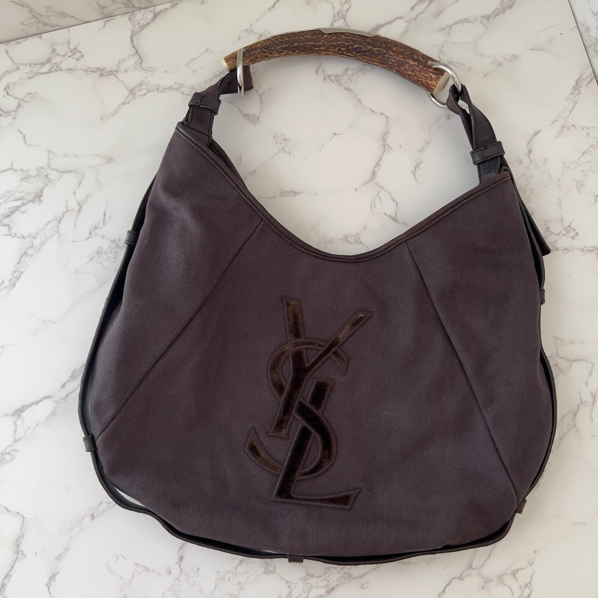 Vintage Mombasa Canva Bag Brown color