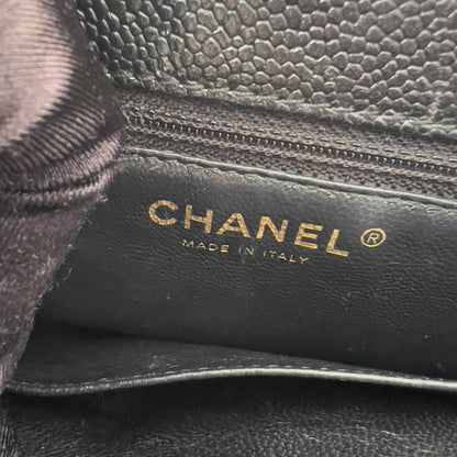 Vintage Chanel Caviar Wood Handle CC bag