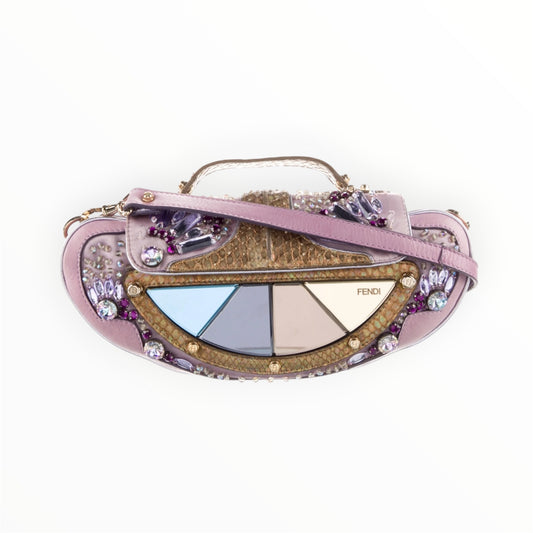 Vintage FENDI Mirror Vanity Clutch Shoulder Bag