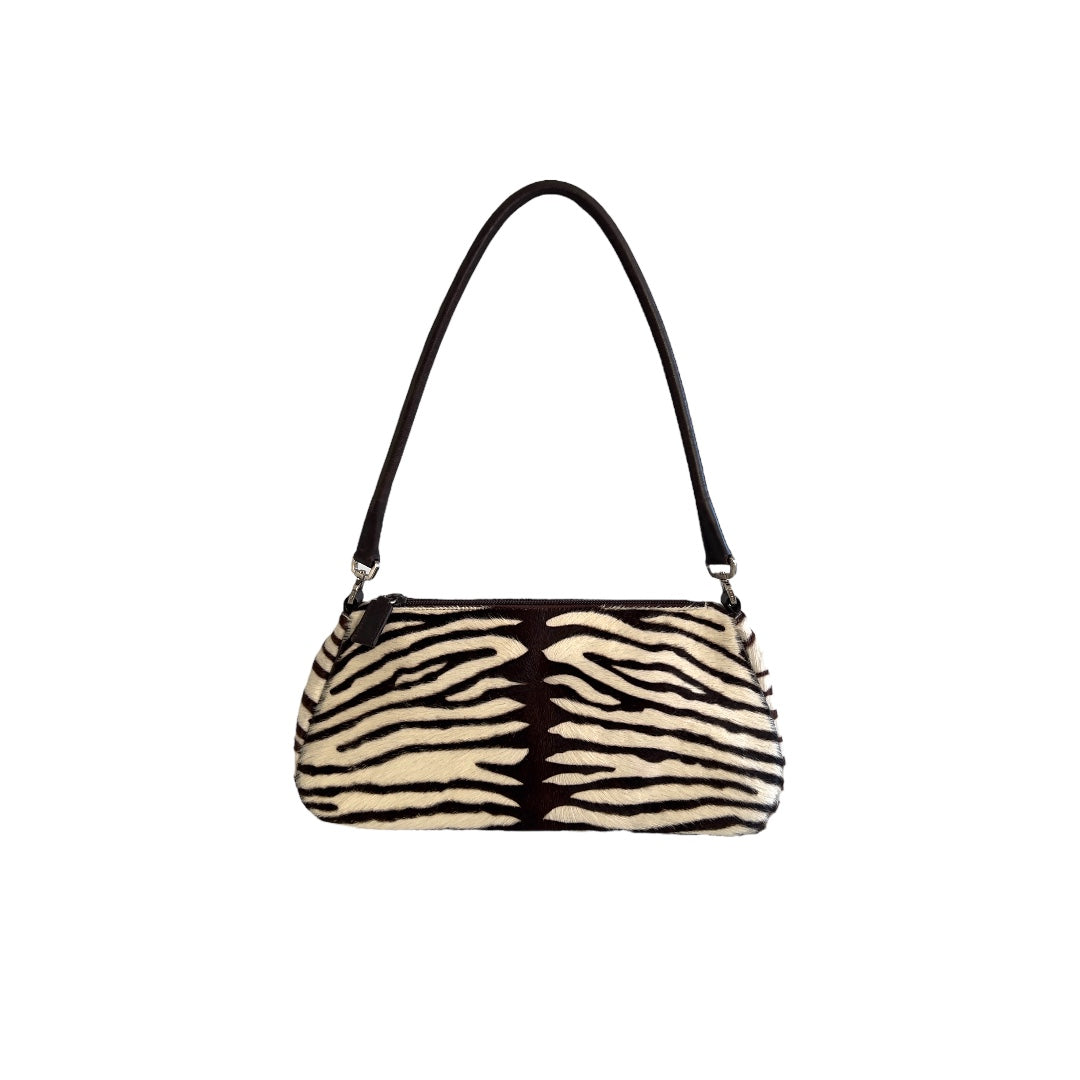 Vintage Prada Zebra Print Ponyhair Shoulder bag