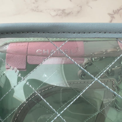 Chanel 18S Coco Splash Pastel Rainbow PVC Medium Flap Bag