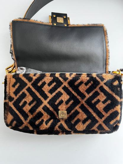 Fendi FF shearling baguette