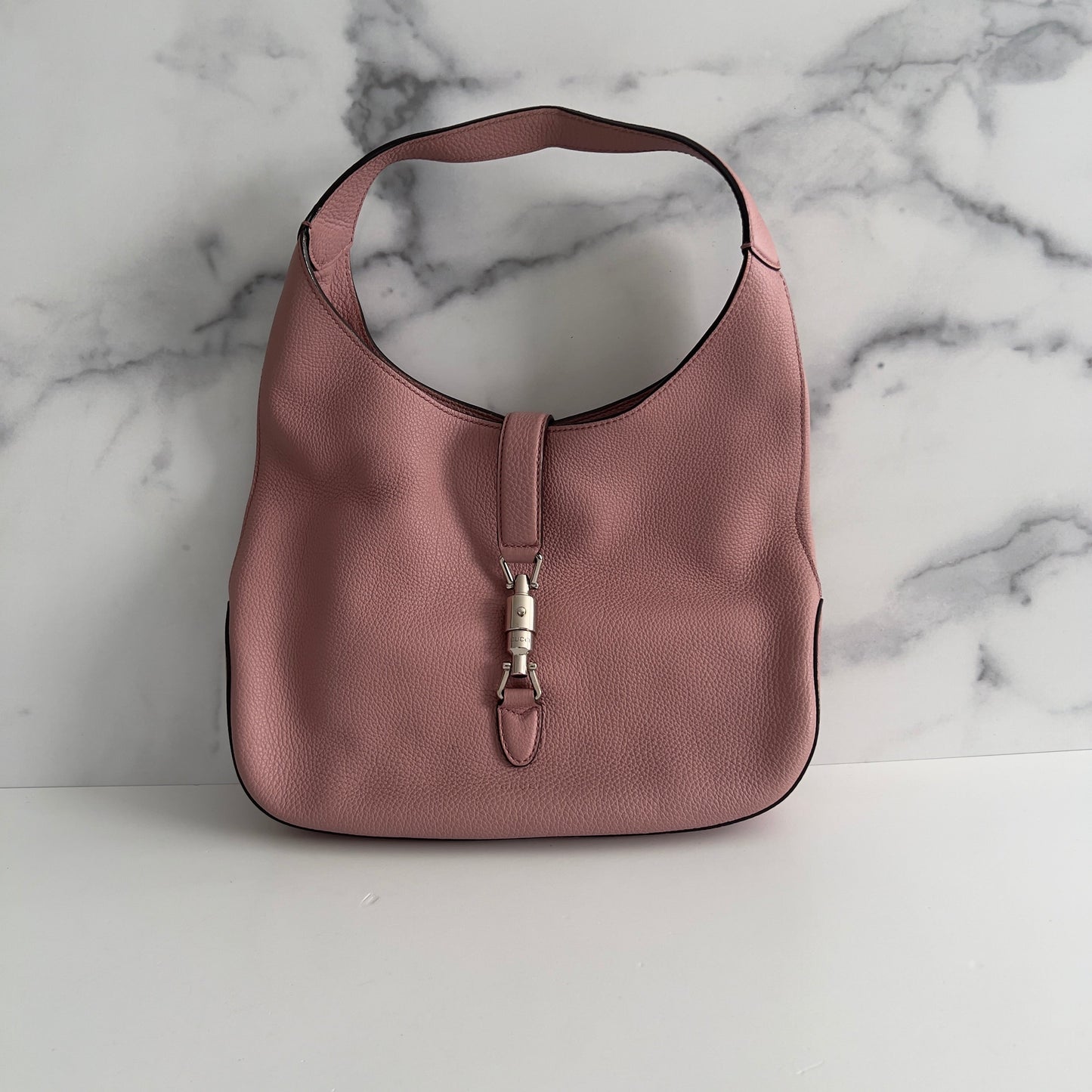Gucci Grained Pink Hobo Small size