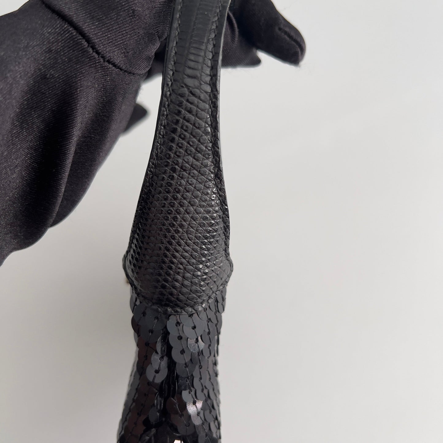 Vintage Gucci Black Sequin Mini Jackie
