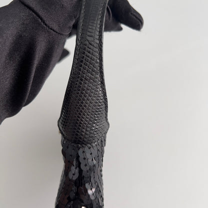 Vintage Gucci Black Sequin Mini Jackie