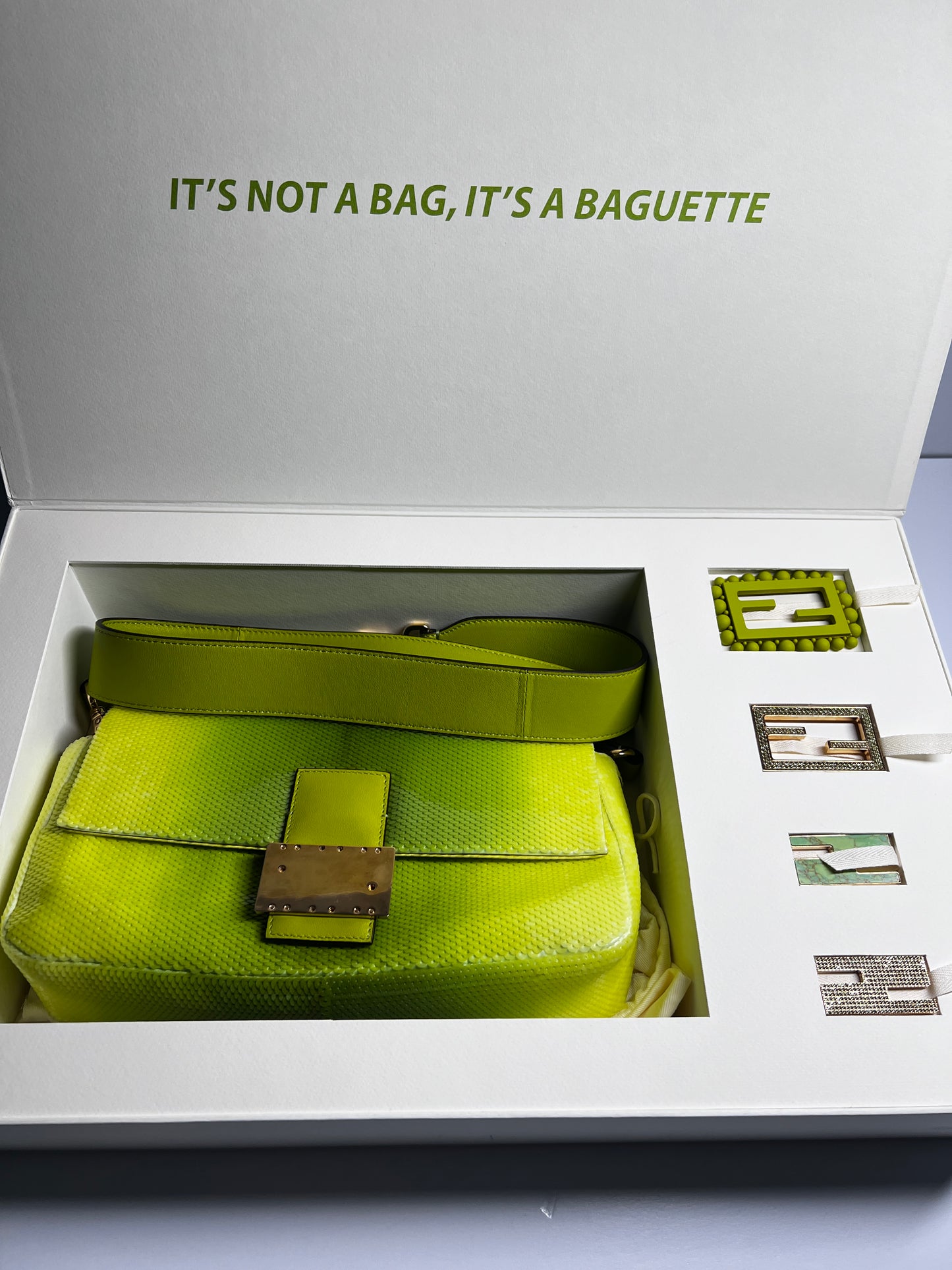 Fendi & SJP’s green sequin baguette