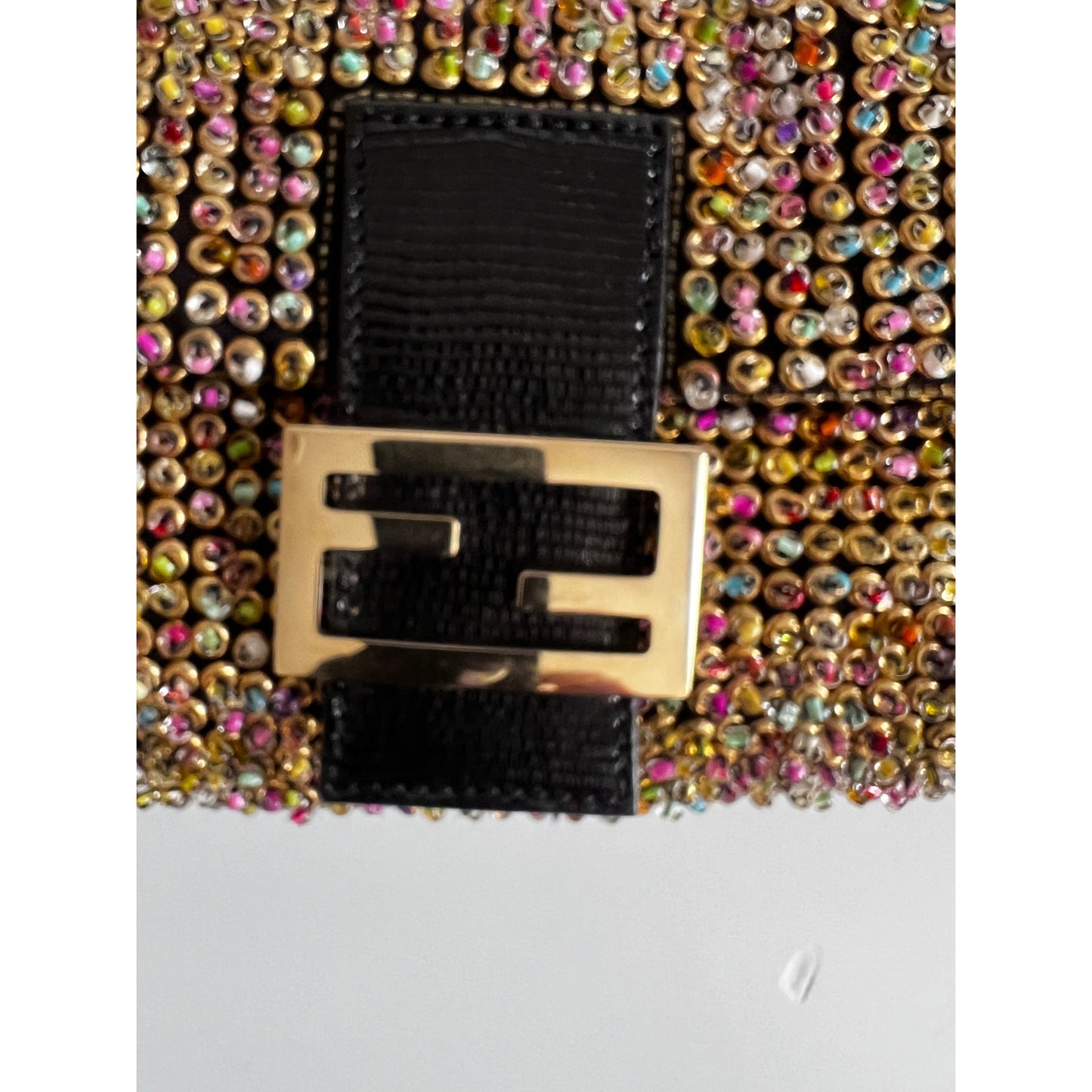 Fendi limited-edition multi color beaded baguette