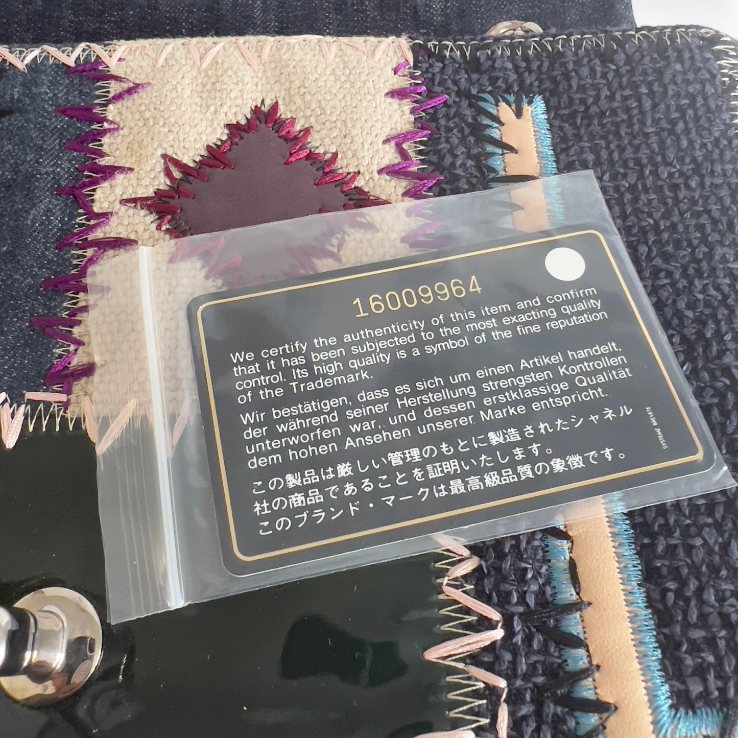 Vintage Chanel Patchwork Multicolor Jumbo Single Flap bag