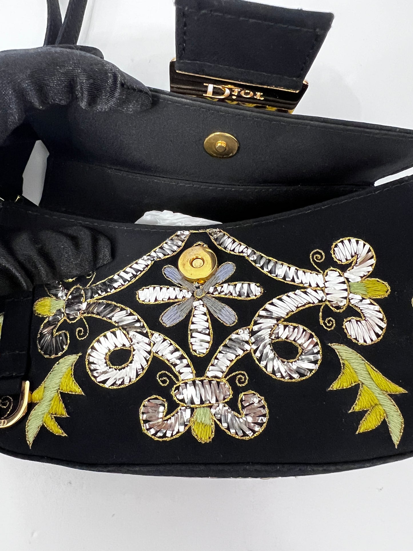 Dior limited edition embroidered clutch