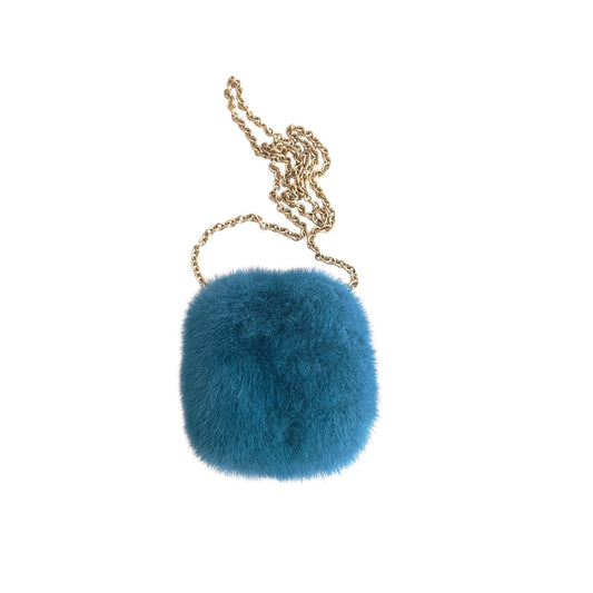 Vintage Gucci Blue Mink Fur Box