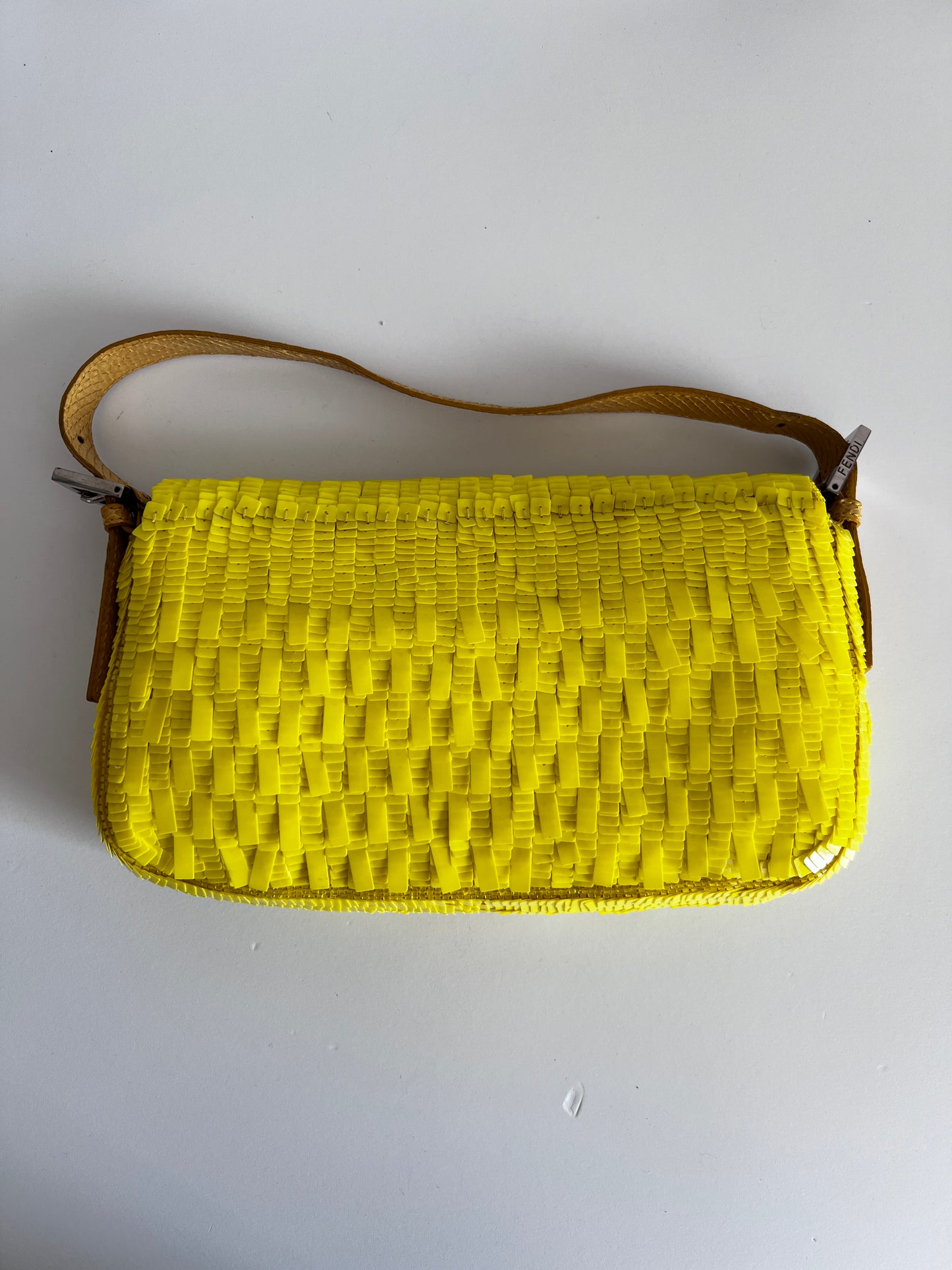 Vintage Fendi lemon sequin baguette