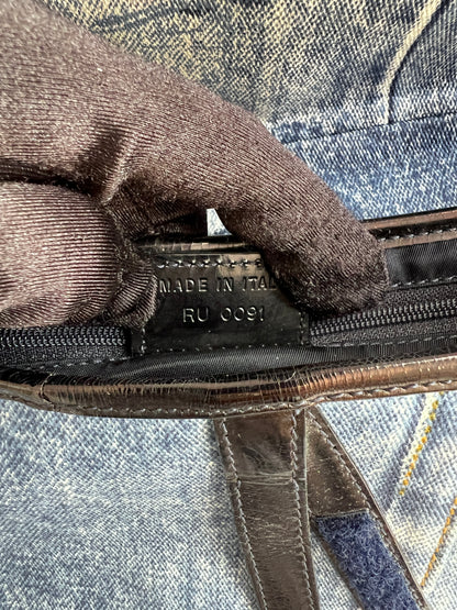 Dior certified denim saddle bag