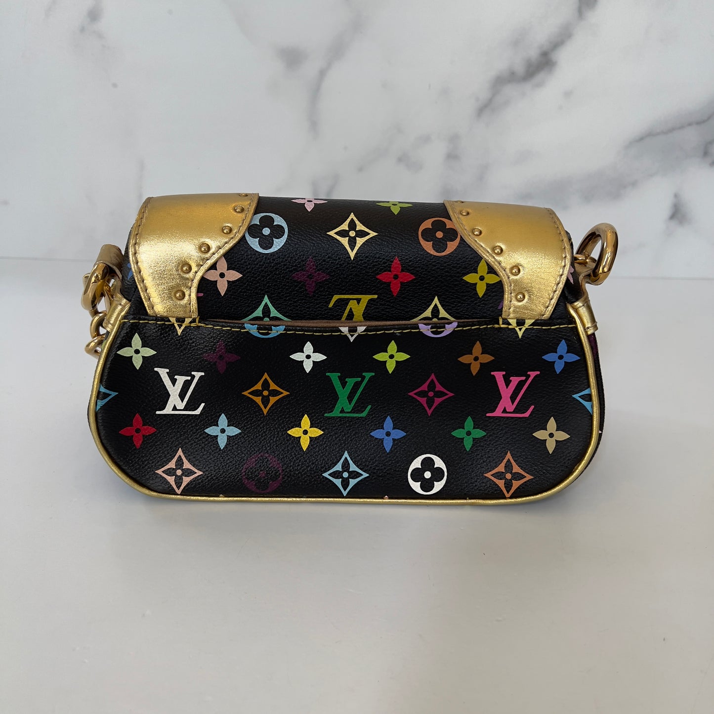 Louis Vuitton Monogram Multicolor Marilyn Black Gold