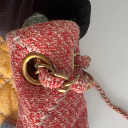 Chanel Multi Jumbo Multicolor Quilted Jersey Ultimate Stitch Flap Multiple colors