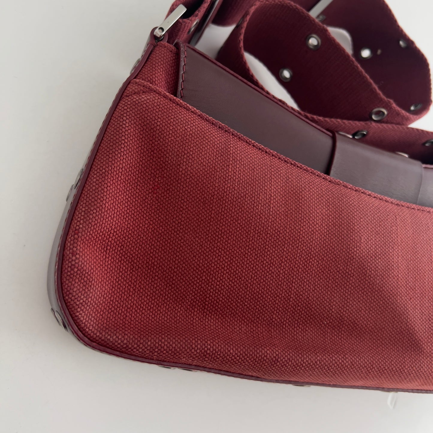 Vintage Burgundy Columbus Canva Bag