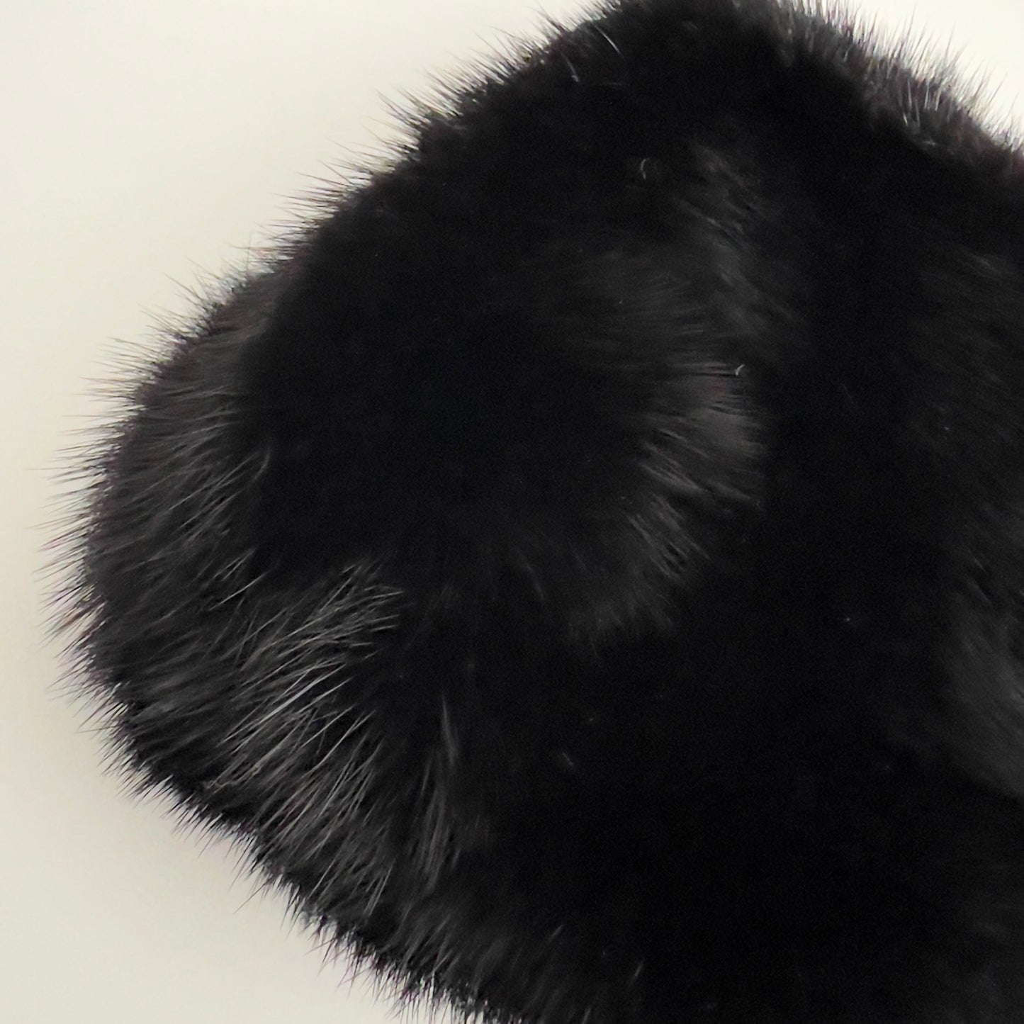 Vintage Valentino Black Mink Fur Evening Bag