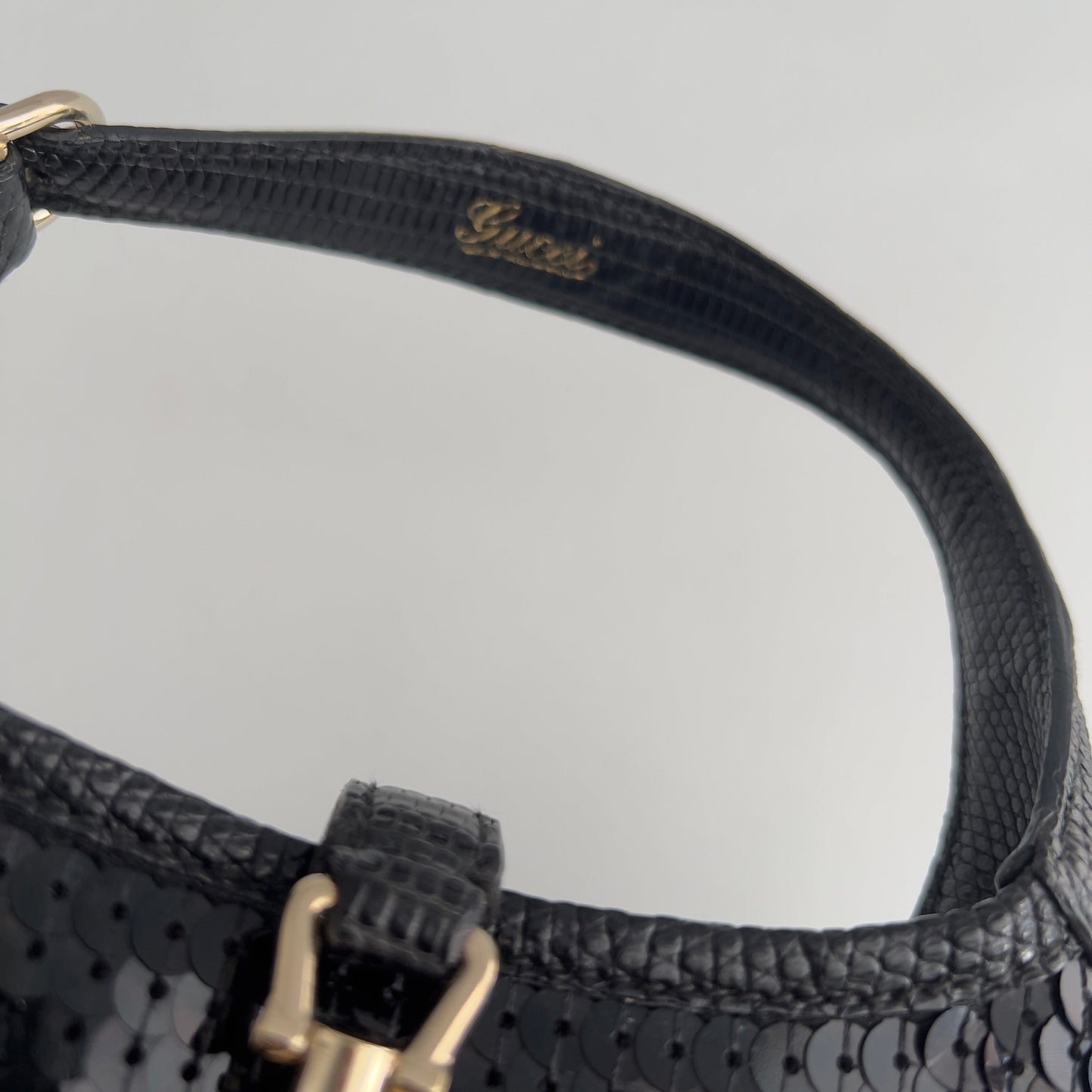Vintage Gucci Black Sequin Mini Jackie