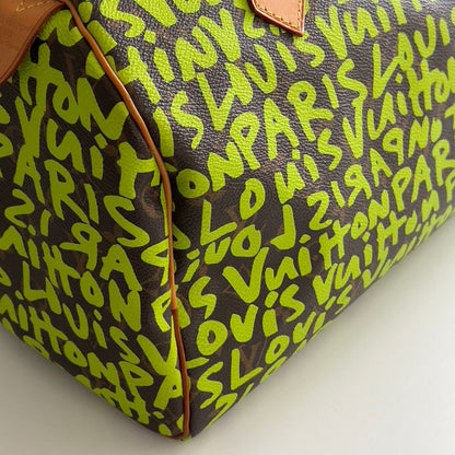 Louis Vuitton Monogram Green Graffiti Speedy 30