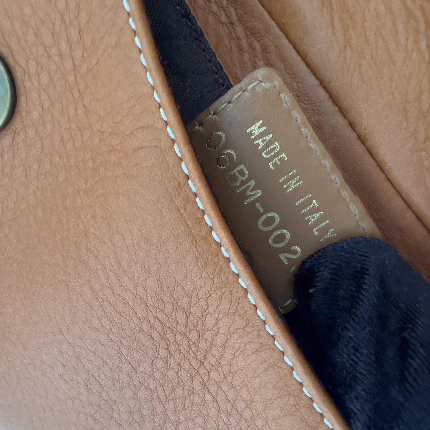 Vintage Christine Dior 2003 Caramel Leather Saddle Belt bag