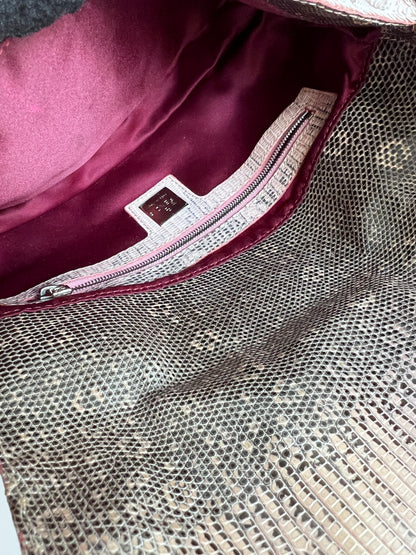 Vintage Fendi Sakura pink sequin baguette