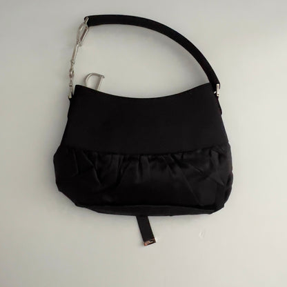 Vintage Dior Mini Black Satin Ballet bag