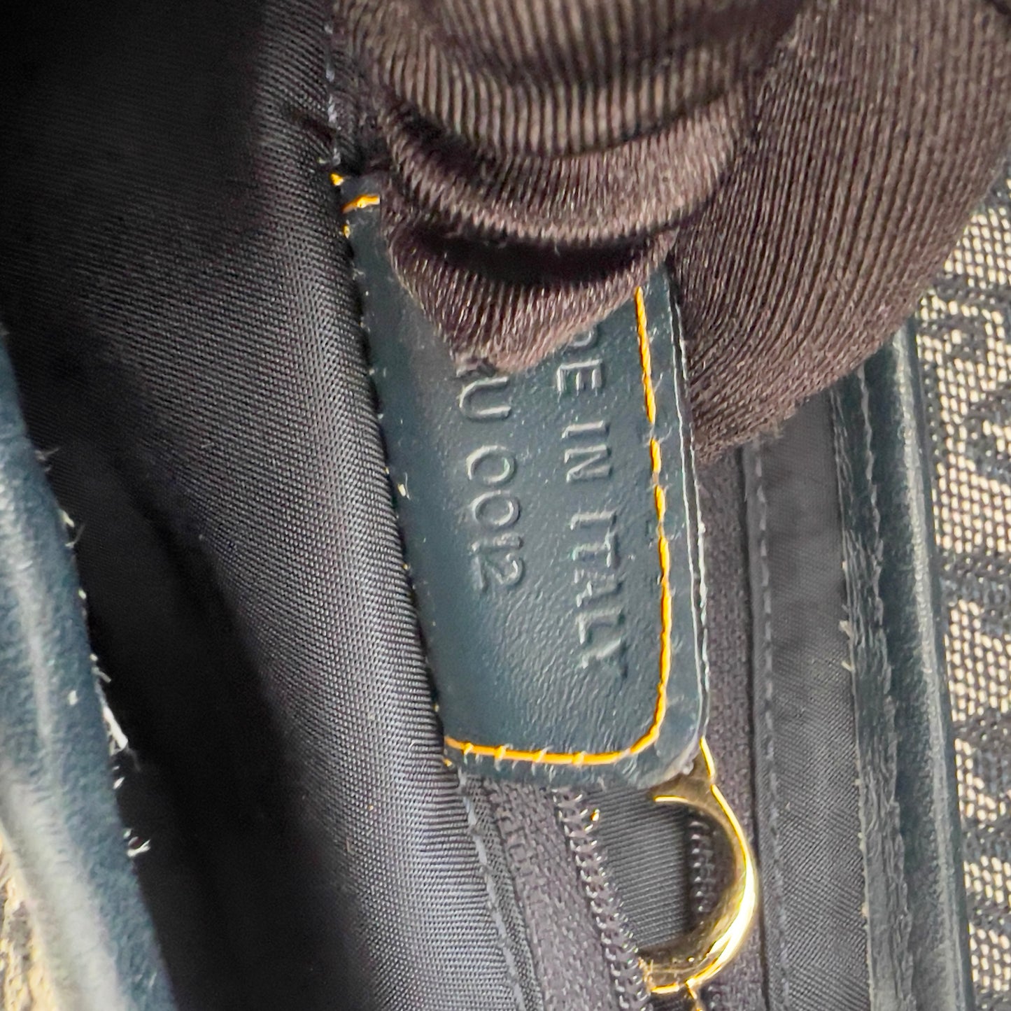 Vintage Christian Dior Blue Diorissimo Jacquard Saddle Bag