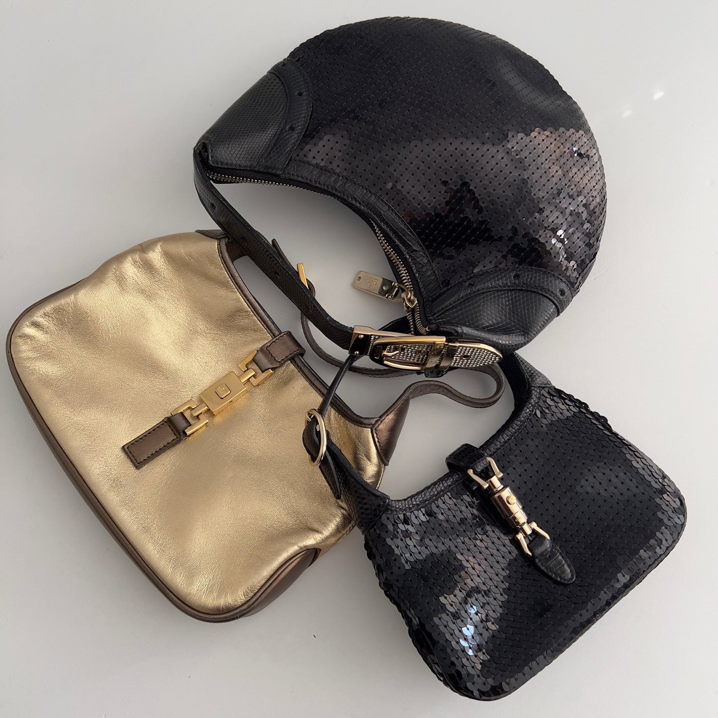 Vintage Gucci Black Sequin Mini Jackie
