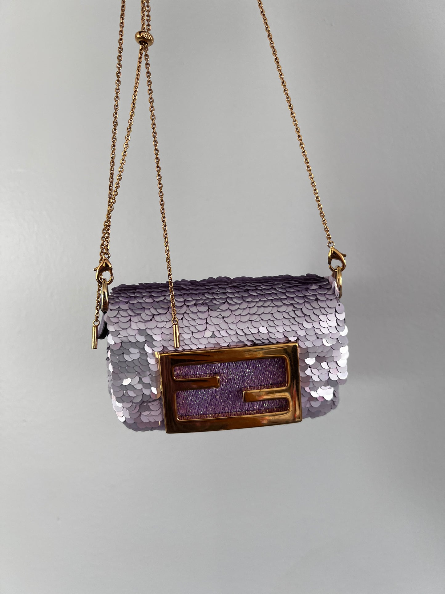 Fendi violet small sequin Nano