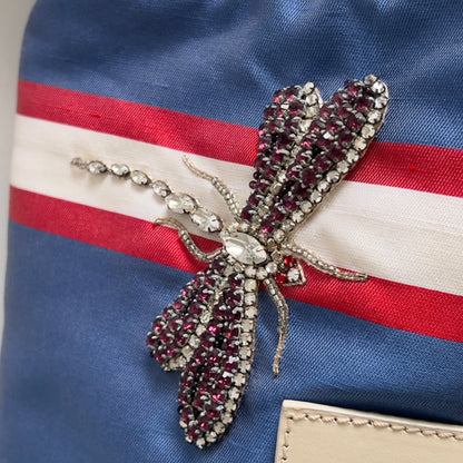 Vintage Fendi baguette Mamma insect stripes multicolor shoulder bag