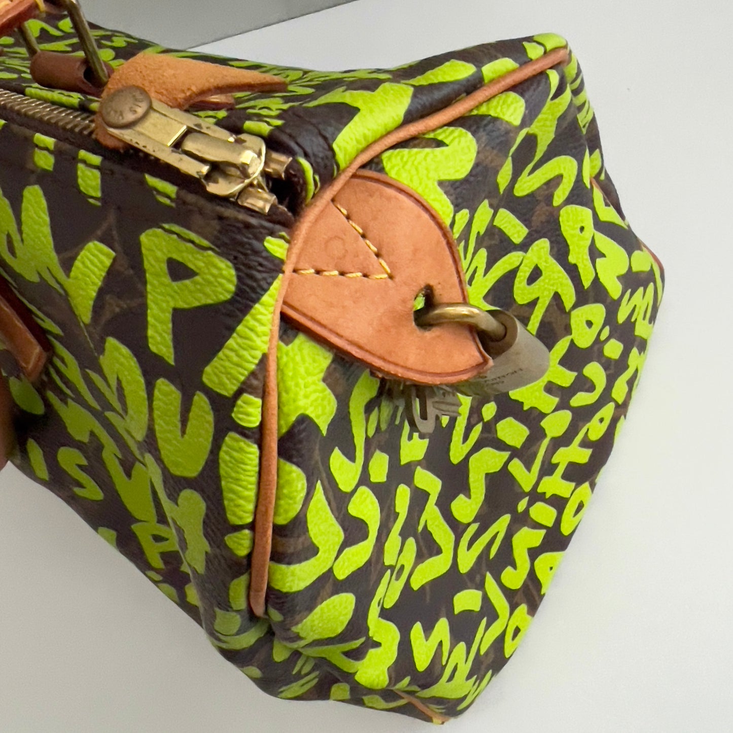 Louis Vuitton Monogram Green Graffiti Speedy 30