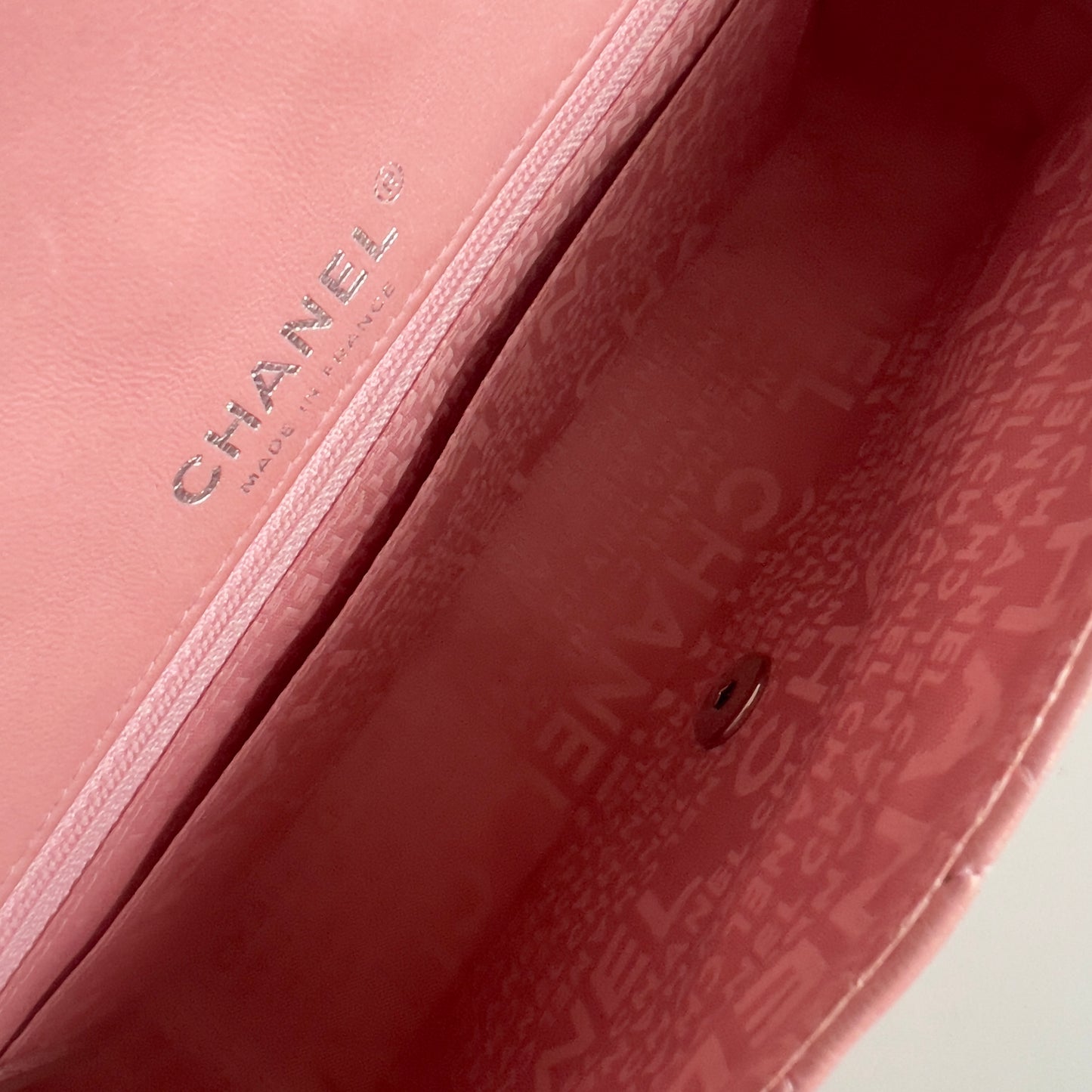 Vintage Chanel Pink Quilted Lambskin Medium Heart Chain Valentine Flap Bag