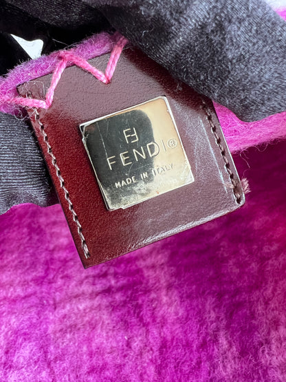 Vintage Fendi flower wool baguette