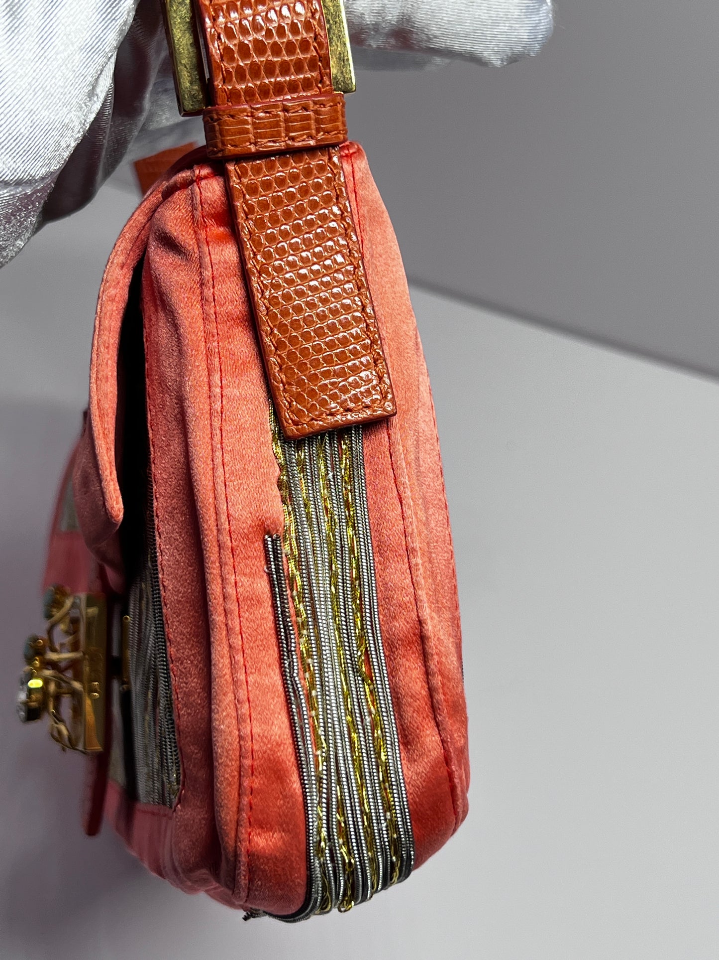 Vintage Custom Fendi Baguette – Tropical Insect Embroidery