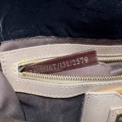 Fendi Black Velvet Gold Tassel Baguette