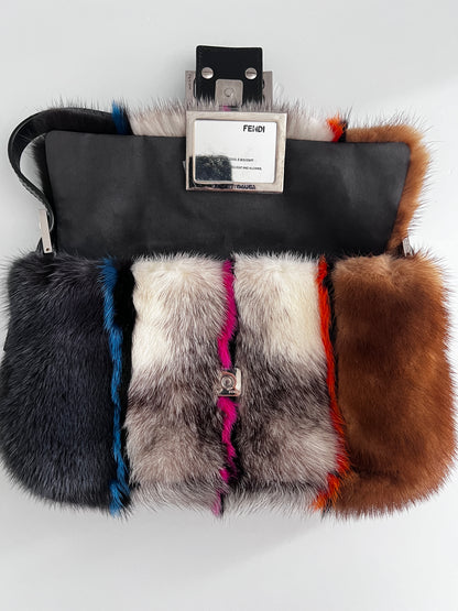 Fendi mink strip baguette