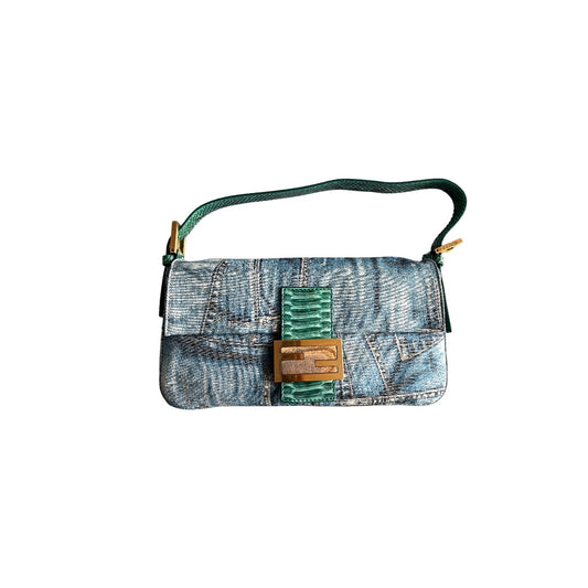 Fendi anniversary denim baguette