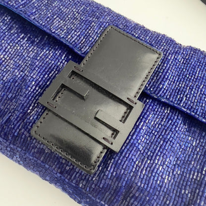 Vintage Fendi Klein Blue Beaded Baguette