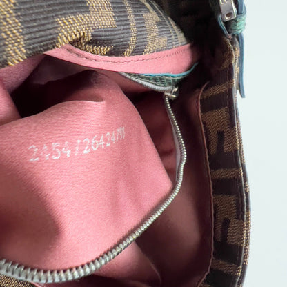 FENDI vintage floral embroidered zucca baguette