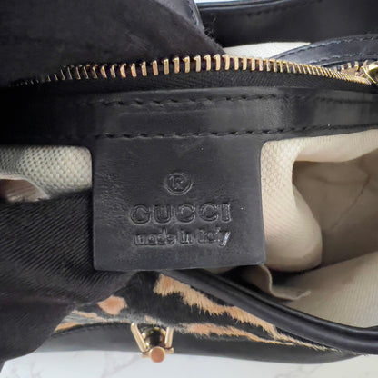 Gucci Tiger Stripe Pony Hair Medium Jackie Hobo Bag