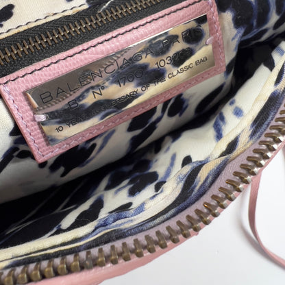 Balenciaga 10th Anniversary Pink Lizard Embossed First Bag