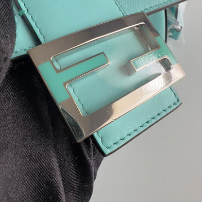 Preloved Fendi & Tiffany Nappa Silver Tiffany Blue Baguette