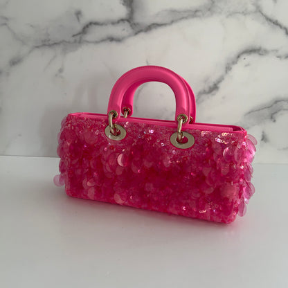 Dior Barbie Pink Sequin D-joy Bag Small Size