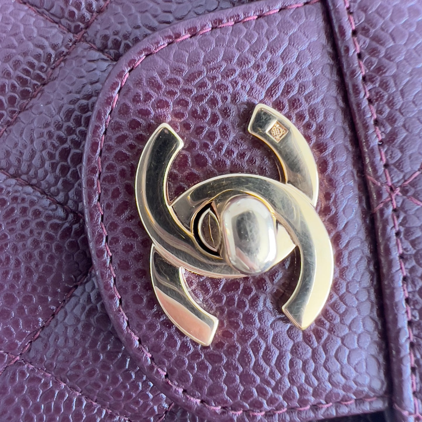 Vintage Chanel Burgundy Caviar Medium Double Flap Bag