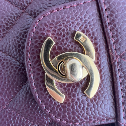 Vintage Chanel Burgundy Caviar Medium Double Flap Bag