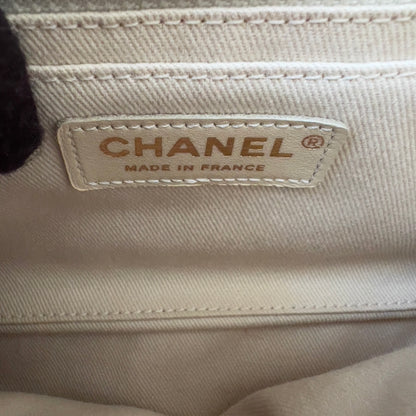 CHANEL Jersey Quilted Fabrics and Co Flap Multicolor Medium Size
