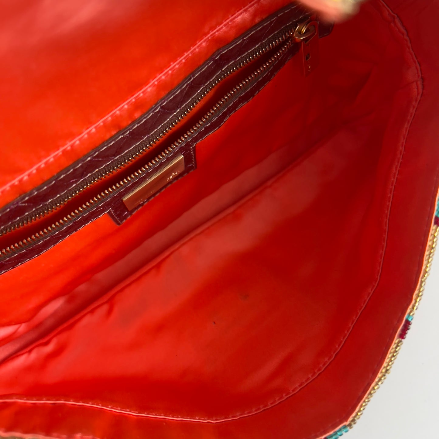 Ultra Rare Vintage Fendi Beaded Embroidered Baguette