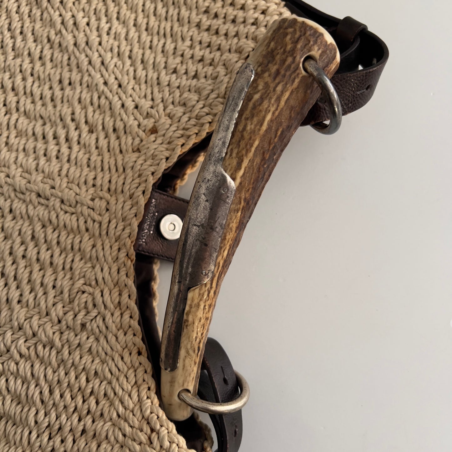 Vintage YSL Beige Raffia Mombasa Bag