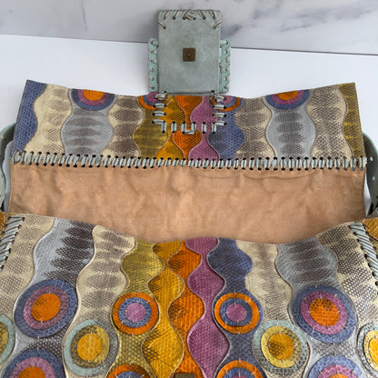 Fendi Pyhon Skin Bubble XXL Baguette