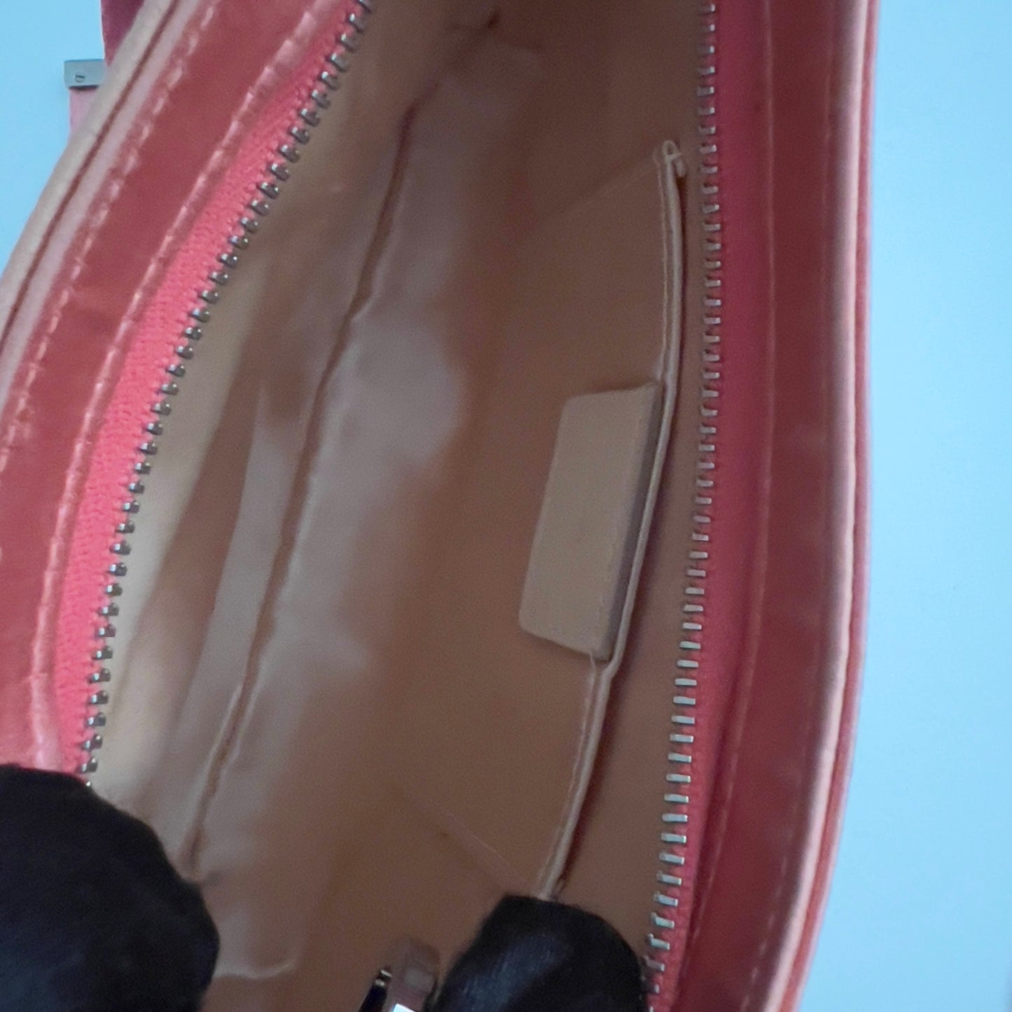 Dior Vintage Peach Pink Mini Satin Ballet Bag