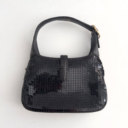 Vintage Gucci Black Sequin Mini Jackie